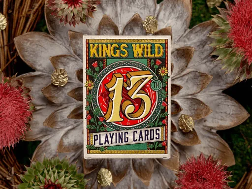 Jackson Robinson creates 12 luxurious playing card decks for card collectors every year and for those who completed their 12 month Kings Wild LTD Shorts Certificate a special 13th Deck of Cards is gifted for