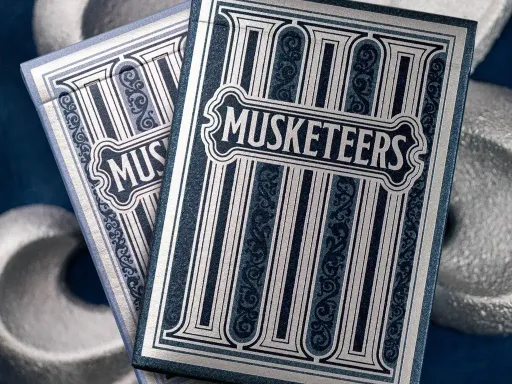 The 3 Musketeer Playing Cards by Kinds Wild Project are designed by legendary designer Jackson Robinson and are based on the iconic tale of the three Musketeers.These beautiful limited edition playing cards feature fully custom