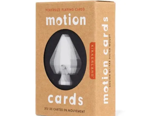 These 3D Motion Playing Cards change their shape as you move your viewing angels or rotate the cards.These cards are made of plastic and printed in china for the Kikkerland Brand