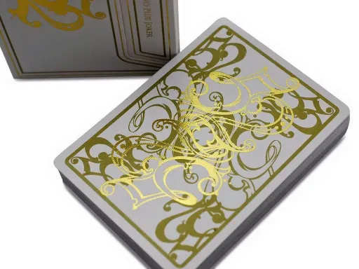 Printed by EPCC and designed by Jackson Robinson, the 52 Plus Joker deck features a unique sideways tuck. The tuck case boasts an exclusive synthetic material that is supple, waterproof, and extremely durable. The back