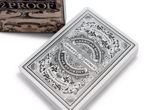 Part of the Prohibition Set released by Ellusionist, the deck boasts an 1920s art deco design and an oak motif that runs throughout the entire deck: from the back design of the cards to the