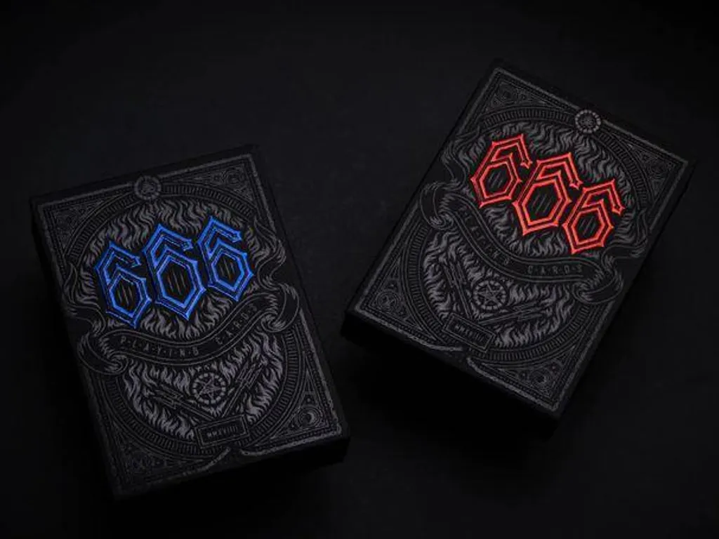 666 Cobalt Blue Playing Cards 1