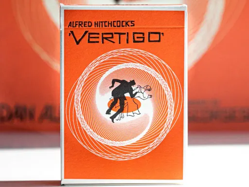 These officially licensed Vertigo Playing Cards are sure to leave your head spinning. The completely custom design (from the pips to the courts-these cards) celebrates the iconic film by one of the greatest film directors