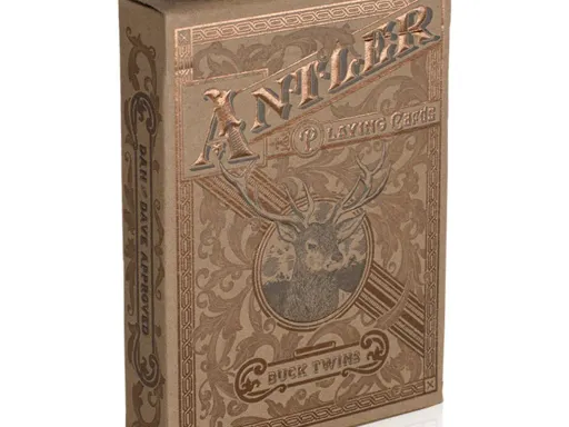 The Buck Twins and Art of Play present Antler: Tobacco Brown Playing Cards! Antler Playing Cards represent the marvelous beauty of the vast outdoors. The back design features a tobacco brown colorway with two Twin