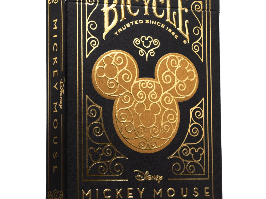 Bicycle Disney Mickey Mouse Black and Gold Playing Cards 1