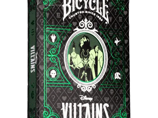 The Bicycle Disney Villains Playing Cards are now available in Green and Purple and are the latest deck of cards launched by USPCC.The Disney Villains inspired Bicycle Playing Cards features four famous Disney villains on