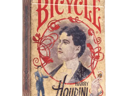 The Bicycle Houdini Playing Cards are a must have for both magic enthusiasts and playing card collectors. Printed by USPCC on classic stock traditional cut with an air-cushion finish, ensuring a smooth and durable playing