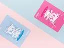 Bicycle Lovely Bear Playing Cards - Light Blue (Limited Edition) Thumbnail 3