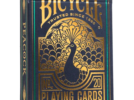 For the first time ever Bicycle is printing with a new technology - Cold Foil! This historic deck design has been re-imagined with this new technology to be featured with Cool blues and greens with