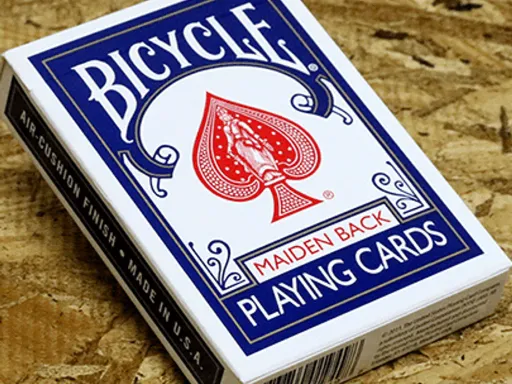 Your favourite bicycle playing cards are now available for sale with a Maiden Back.The Blue Bicycle Maiden Back Playing Cards by USPCC is a standard bicycle deck of playing cards that features a maiden back