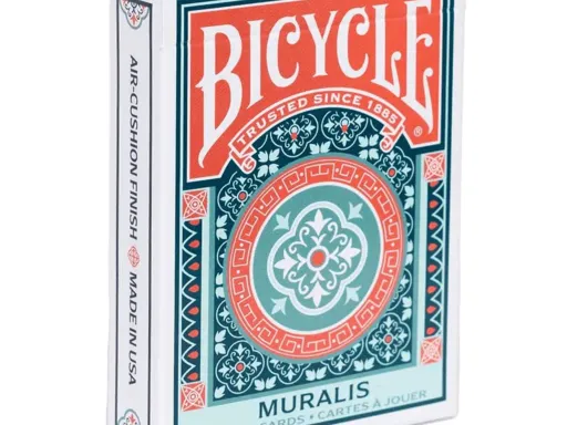 Muralis from Bicycle Playing Cards is a premium playing card deck inspired by the beautiful tile work found in Mediterranean countries. The Mediterranean tile trend of the Bicycle Muralis playing cards is popular in home