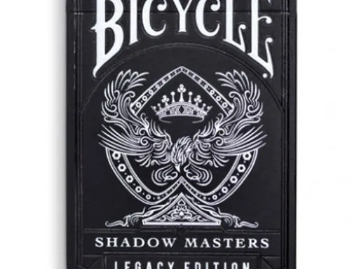 Bicycle Shadow Masters, Ellusionist's best selling deck of the last decade has now been revamped with an all new elegant tuck box. Bicycle Shadow Masters Legacy Edition has a unique back design that fades into