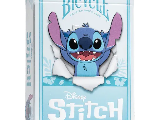 Bicycle Stitch Playing Cards are inspired by one of the best cartoons created by Disney Lilo and Stitch!The Bicycle Stitch tuck box features a typical crazy illustration of Stitch tearing through the tuckbox.Disney Stitch Inspired