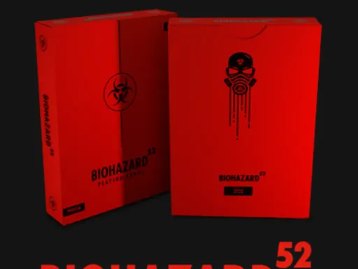 Biohazard 52 is a custom designed 56 card deck of playing cards that is a part of the 52 playing card series.The tuck case boasts:Tactile embossingA Holographic foil to both the inside and the outside