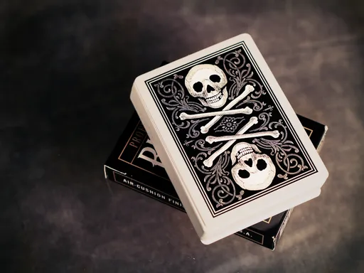 Black Skull & Bones Playing Cards Thumbnail 1