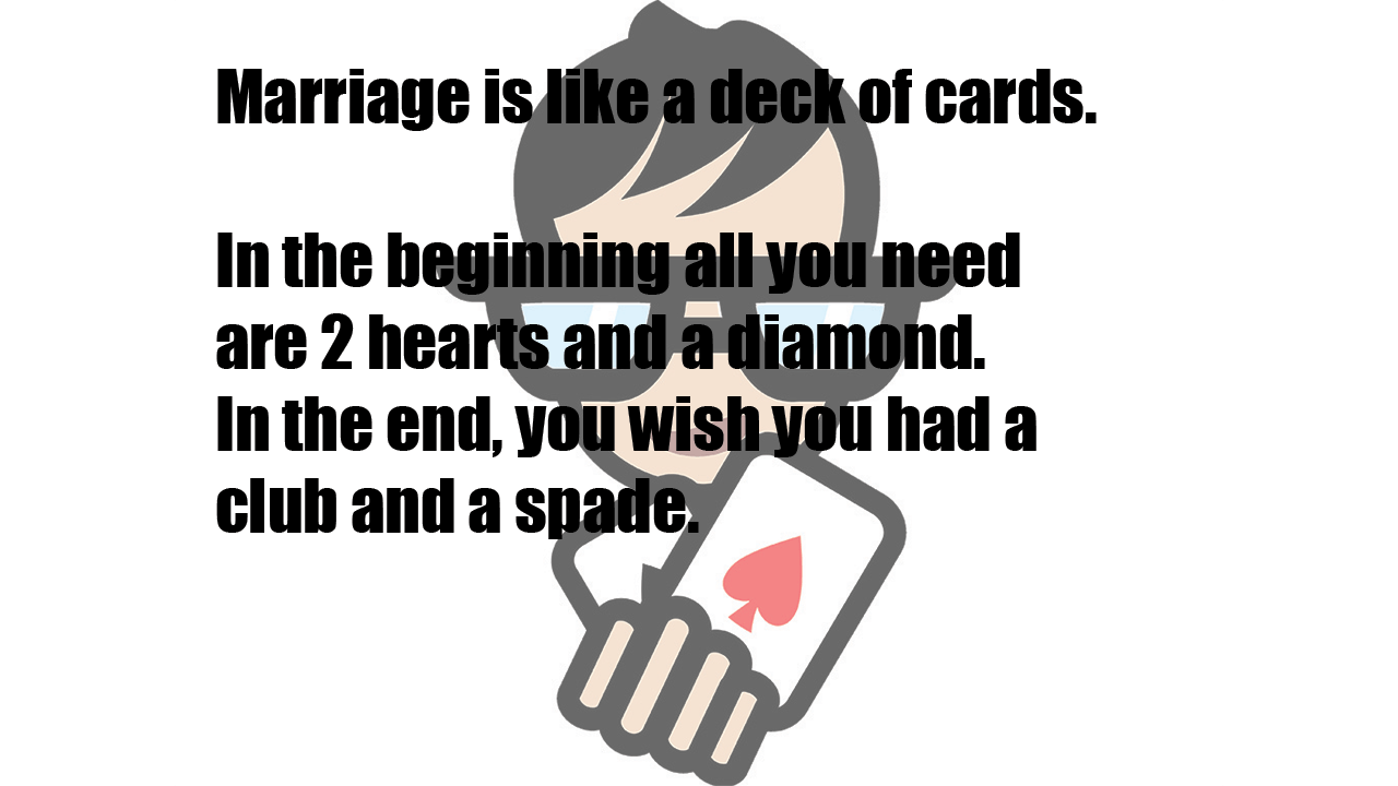 Marriage is like a deck of Cards | KardsGeek