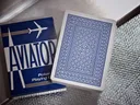 Blue Aviator playing cards Poker Size Thumbnail 3