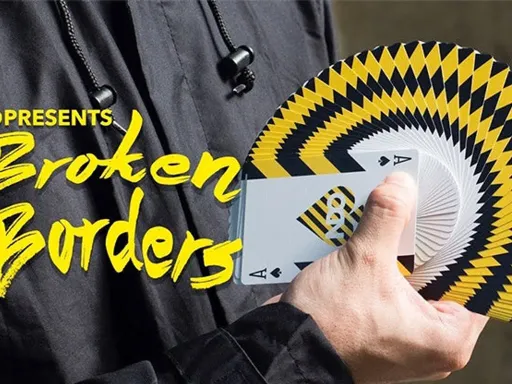 The New Deck Order presents its new line of playing cards, Broken Borders. Featuring a contrasting black and yellow design that overlaps the borders of the cards, this deck will make any cardistry or magic