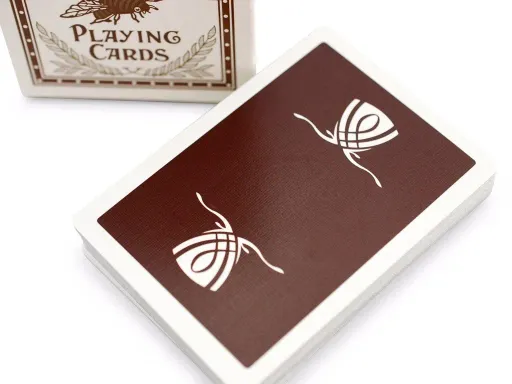 The rarest of the three Wynn decks (violet, red, and brown), the Brown Wynn is sought-after by collectors and playing cards professionals alike. Produced in 2007, the Brown Wynn decks are a limited print. Due