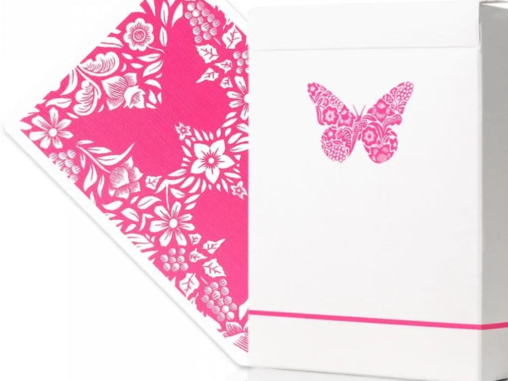 Butterfly Workers Playing Cards Pink Edition 1