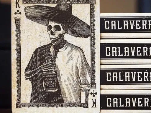 Calaveras playing cards are amongst the most unique and best Halloween themed playing cards available for sale.The majestic craftsmanship of Calaveras Playing Cards elevates this collection of Halloween inspired decks. Drawing its aesthetic from Jose