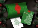 Christmas Playing Cards - Paisley Metallic Green Thumbnail 4