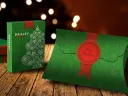 Christmas Playing Cards - Paisley Metallic Green Thumbnail 6