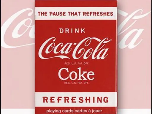 This classically designed Coke Playing Cards remind us about our favorite classic soft drink which has grown with us through the generations.Printed by United States Playing Cards, this 54-card deck features various Coca-Cola graphics. Relive