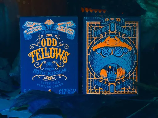 Cpt Spindel Webber by Stockholm17 is the latest character to join the Odd Fellows family and his itsy bitsy concoction will make you glow under UV light.Cpt Spindel Webber Playing Cards features new court cards,