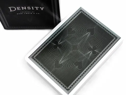 The Density Playing Card Deck is a limited custom-designed deck where suit symbols are manipulated into intersecting shapes and patterns. Rich with fine detail, intricate line-work and a unique approach to face cards. The Density