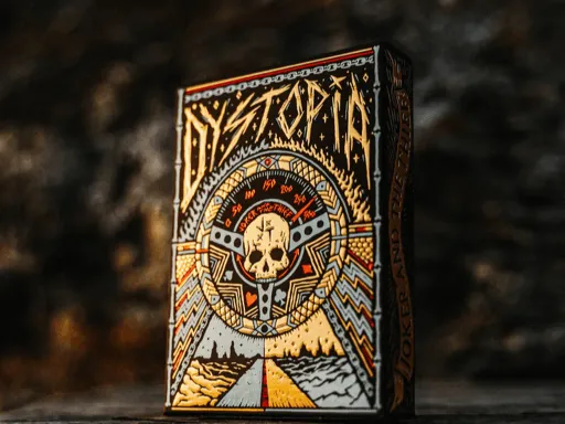 Limited to 1,250 decks the new Dystopia playing cards have been printed after 4 since they were first officially introduced!Joker and the Thief reintroduced the Dystopia playing cards with a serious upgrade and the new