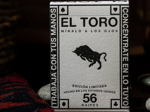 El Toro playing cards by Kings Wild Shorts are a fresh, unique and hand-illustrated deck of standard size playing cards inspired by traditional Mezcal Spirit labels. Pulling from the simple but beautiful Mezcal bottles for