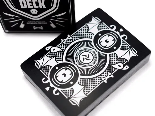 A hybrid of graphic design and illustration, the Evil Deck have a simple and modern look. Every card is individually illustrated (not only the courts!), and the Theme is, of course, Evil.The suits have sub-themes: