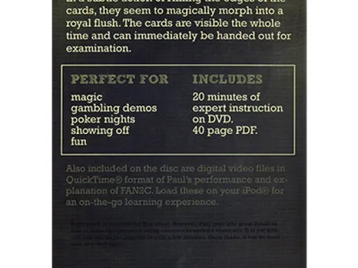 FAN2C DVD by Paul Wilson Transform a lousy poker hand into a royal flush with this 20-minute instructional DVD, including eBook and iPhone-ready QuickTime file.