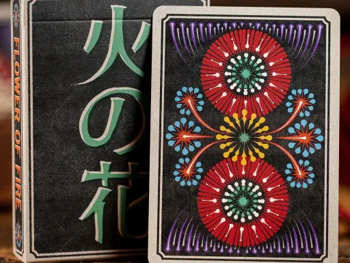 Inspired by vintage Japanese fireworks catalogs, Flower of Fire Playing Cards is a stunning representation of the explosive beauty of traditional fireworks. The deck is the brainchild of Kings Wild Project's Jackson Robinson who designed