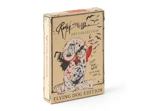 Art of Play in collaboration with the talented artist Ralph Steadman and Flying Dog Brewery, present The Ralph Steadman Art Collection elegantly printed on playing cards. The red and gold back design features the Flying