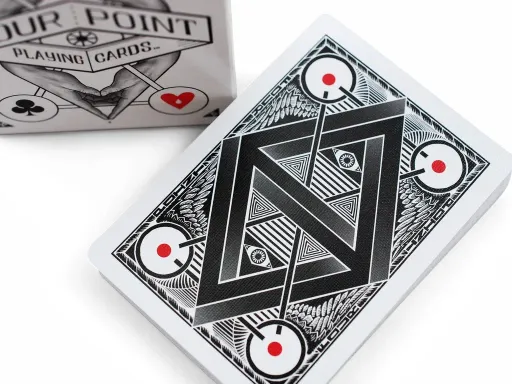 Four Point playing cards are an elegant deck with unique characters and imagery. Each card was hand illustrated by Ben Vierck, using a mix of charcoal and ink. Stunning and absolutely original, Vierck was inspired