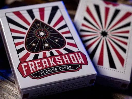 Cardists, magicians, snake charmers, sword swallowers, mesmerists, and fire breathers, all spectacularly entertain people while pushing the boundaries of what's considered normal in society. Freakshow Playing Cards celebrates the exotic and the unusual, and encourages