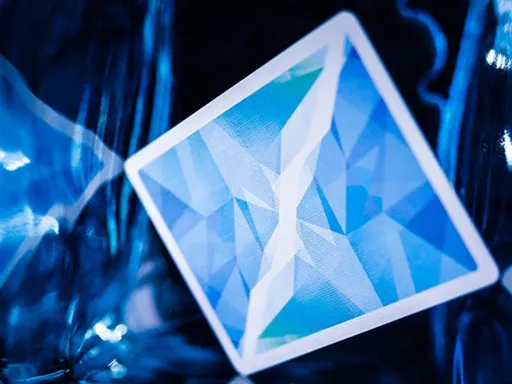 Bocopo presents us with another beautiful deck dedicated to Cardistry. Using intricate Polygon patterns and a variety of frozen blue colors, this deck will be sure to create amazing visuals in any Cardistry performance. Printed