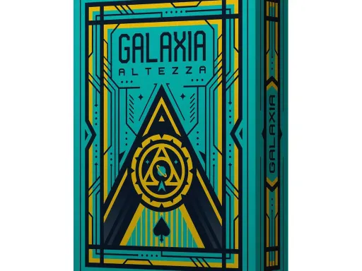 Galaxia Altezza playing cards are part of the Galaxia playing card series inspired by dystopian Sci-Fi novels of the 1950s and 60s, designed by Thirdway Industries.Galaxia Promessa playing cards are the second part of the