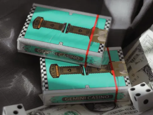 Gemini's Casino playing card line up has been growing and the latest Turquoise color is just amazing. After all who doesn't love Turquoise colored playing cards.The Gemini Casino Turquoise Playing Cards is a fictional casino