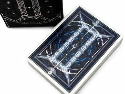 Limited Edition and Numbered Gemini Noctis Playing Cards is a deck of poker-size playing cards, completely custom and illustrated. The choice of the name Gemini is based on the peculiarity of the court cards (JQK).