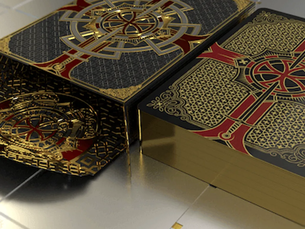 Gilded - Stronghold Crimson Gold Edition Playing Cards 1