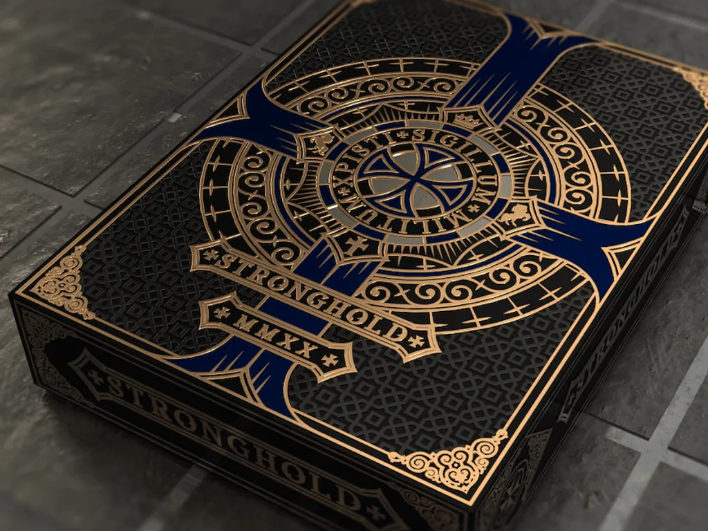 Gilded - Stronghold Sapphire Copper Edition Playing Cards 1