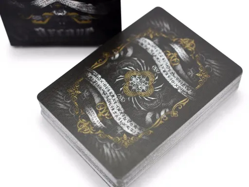 Produced by Ellusionist, The Gold Arcane deck is the reincarnation of the Black Arcane deck, but with gold ink accents. This Limited Edition deck is probably the most sought-after deck produced by Ellusionist so far.