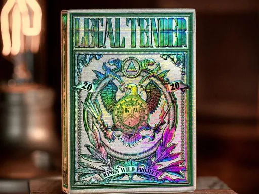 With Jackson Robinson's Holographic Legal Tender V1's selling out in a blink of an eye, the Holographic Legal Tender Version II is Kings Wild Project's next offering in a long line of luxury playing cards.Probably