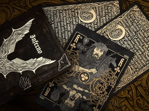 Inferno Playing Cards celebrate 700 Years of Italian Literature which is a historic fusion of the Middle Ages and Greek Mythology. Dante's Divina Commedia is the second most influential work of World Literature. He tells