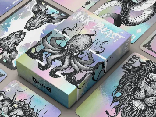 The Mini Ink Beast Playing Cards were especially produced due to success of their kickstarter campaign. Ink Beast Playing Cards feature incredible illustrations that showcase the Animal Kingdom in a way you have never seen