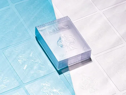 Invisible AQUA Playing Cards by Make Playing Cards, is the closest thing to an invisible deck of playing cards you will ever see!With state of the art printing machinery and premium transparent plastic card stock,