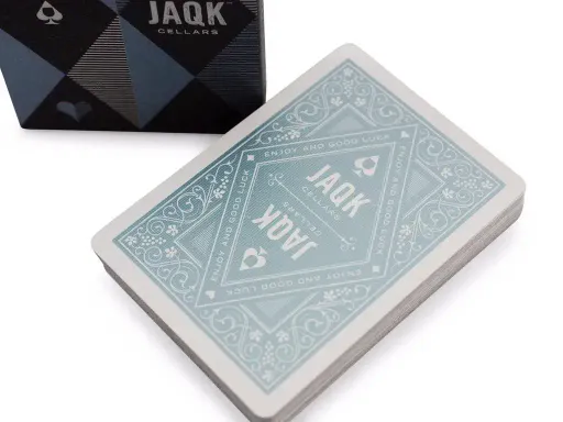 A limited print of the original JAQK Playing Cards. Produced by UPCC, the deck offers a new design, using a brighter shade of metallic blue. The deck maintains the high quality of its predecessor, delivering